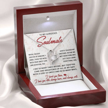 To My Gorgeous Soulmate - "You Came and Brightened Up All My Days." - Forever Love Necklace