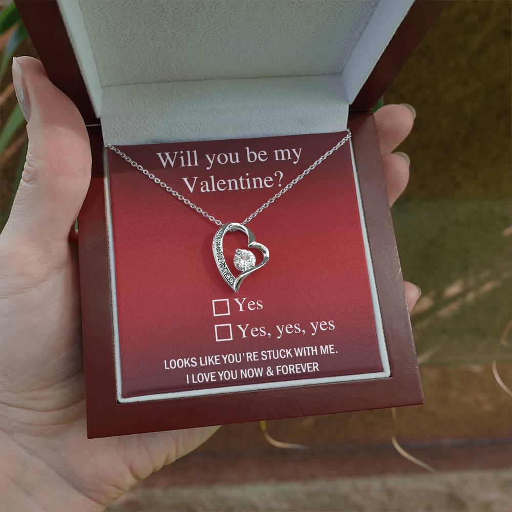 "Will You Be My Valentine?" - Forever Love Necklace