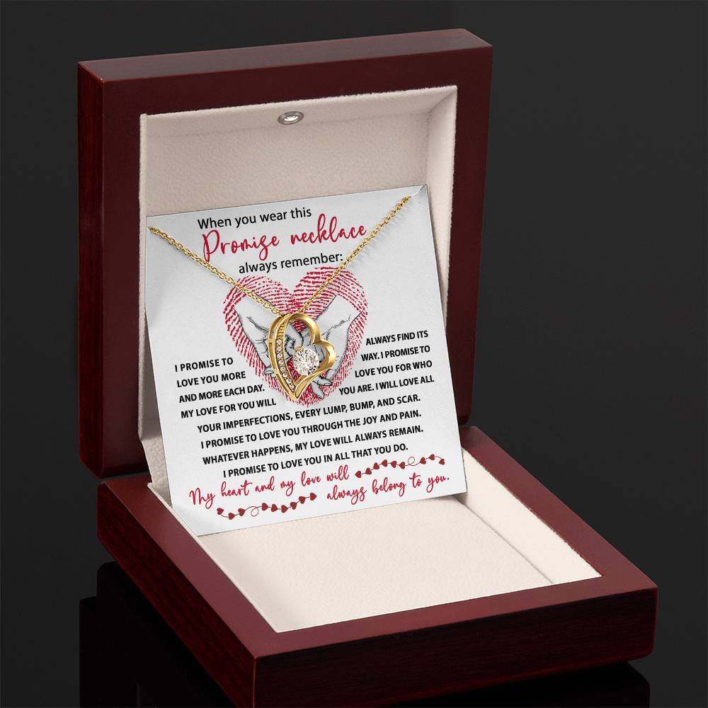 PROMISE NECKLACE - "I Promise to Love You More and More." - Forever Love Necklace