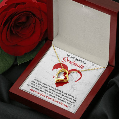 To My Amazing Soulmate - "I Can Never Get Enough of You." - Forever Love Necklace