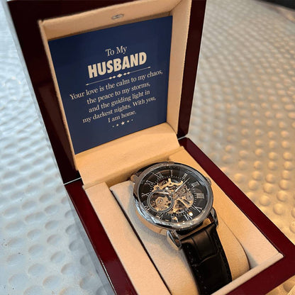 To My Husband - "With you, I am Home." - Men's Watch