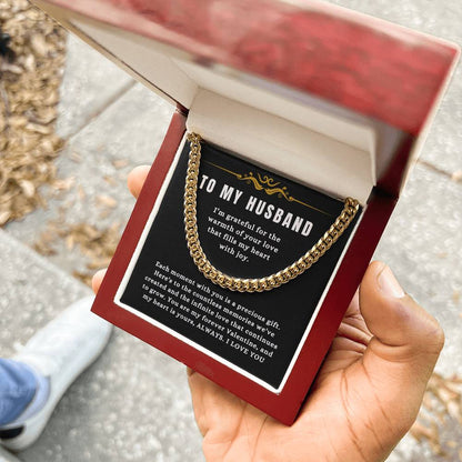 To My Husband - "You Are My Favorite Valentine." - Cuban Link Chain