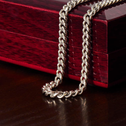 To My Husband - "I'm Grateful of Your Love." - Cuban Link Chain