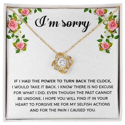 "I AM SORRY" - Love Knot Necklace