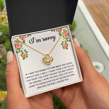 "I AM SORRY" - Love Knot Necklace