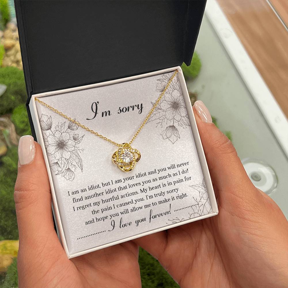 "I'M SORRY...I LOVE YOU FOREVER." - Love Knot Necklace