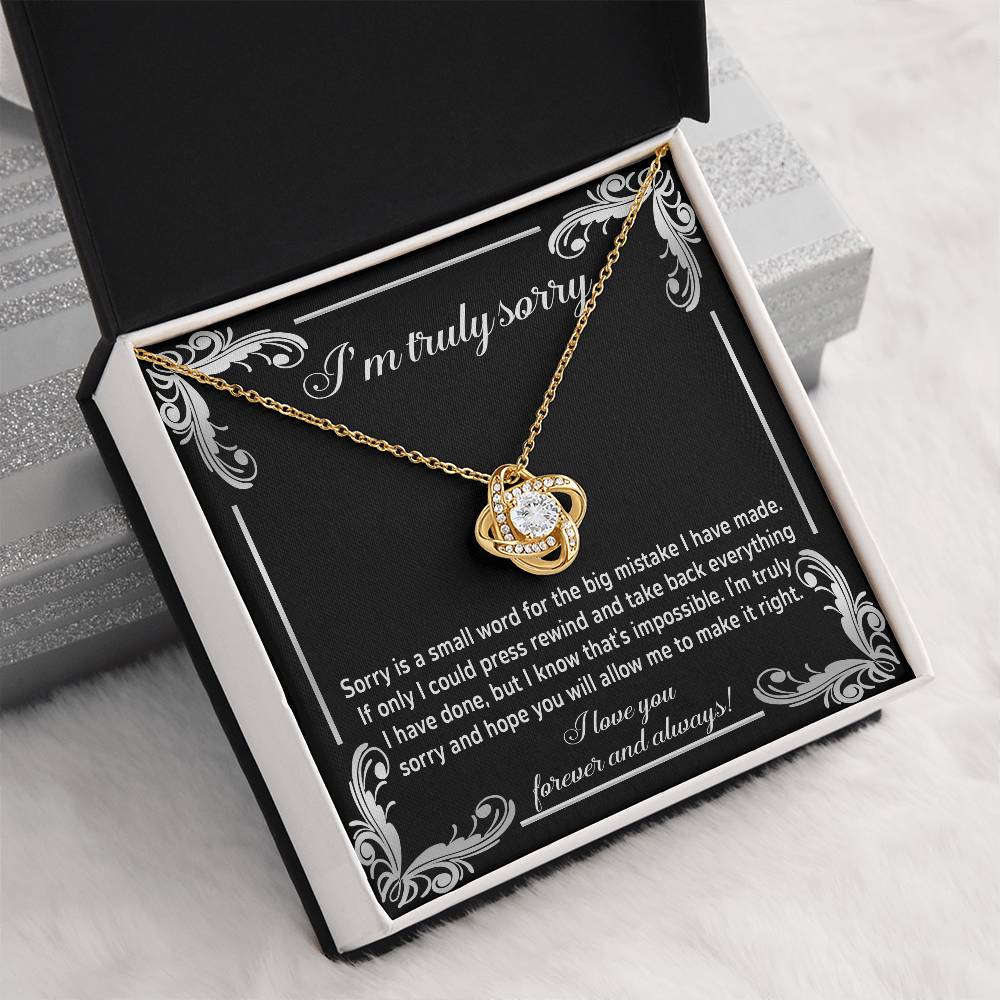 "I AM TRULY SORRY" - Love Knot Necklace