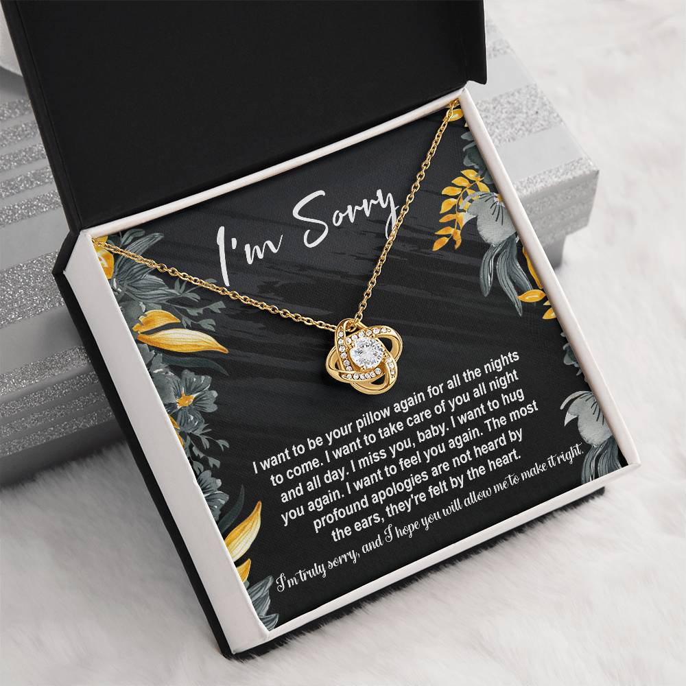 "I AM SORRY" - Love Knot Necklace