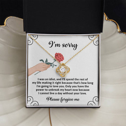 "I'M SORRY. PLEASE FORGIVE ME" - Love Knot Necklace