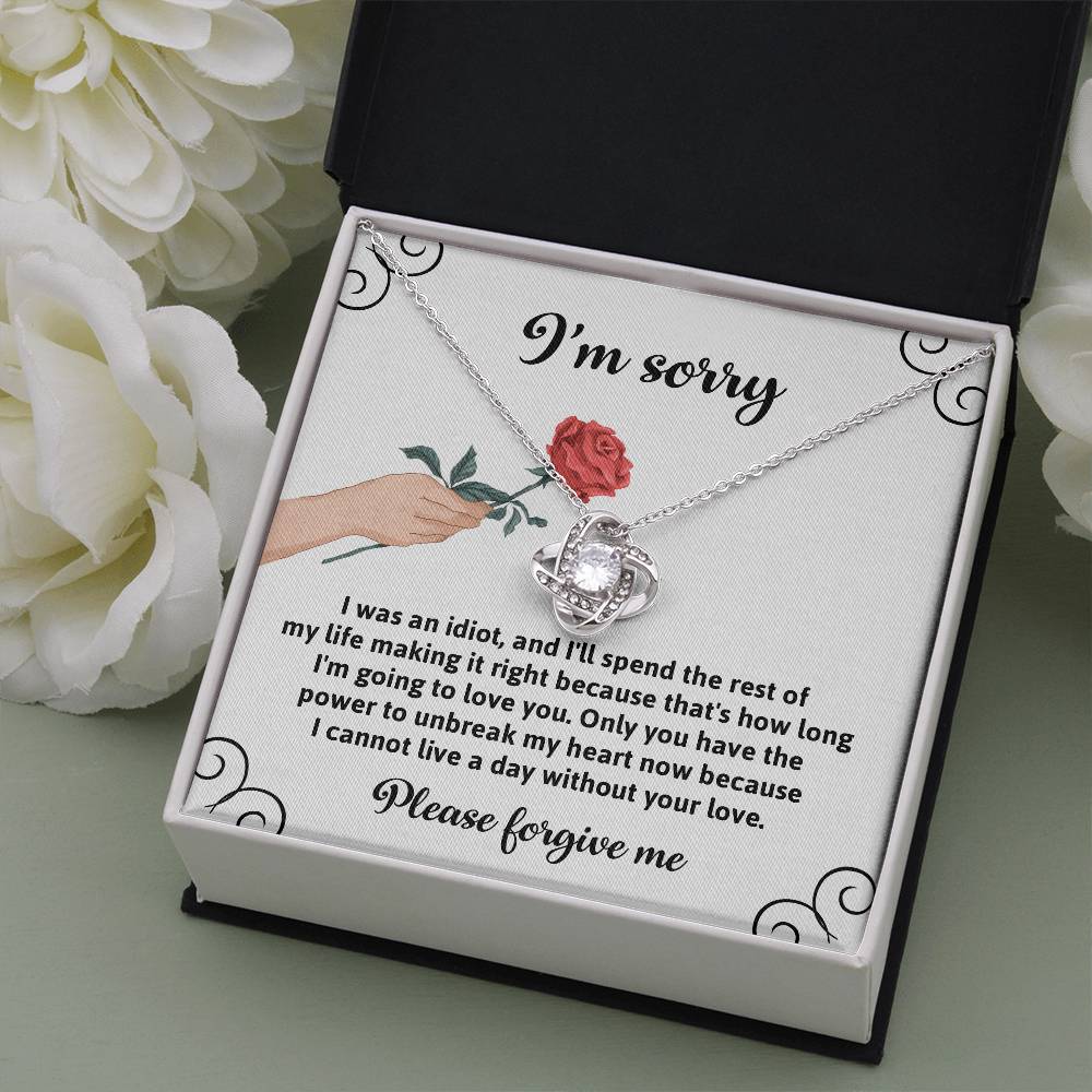 "I'M SORRY. PLEASE FORGIVE ME" - Love Knot Necklace