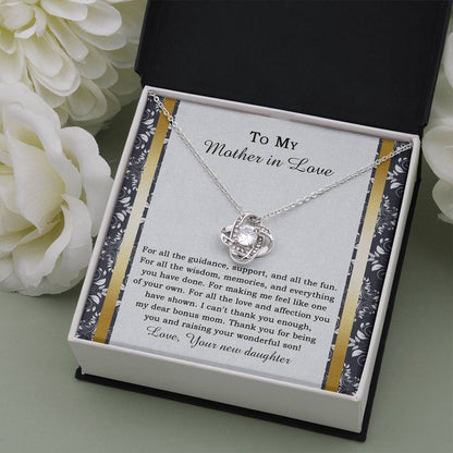 TO MY MOTHER IN LOVE - FROM YOUR NEW DAUGHTER - Love Knot Necklace