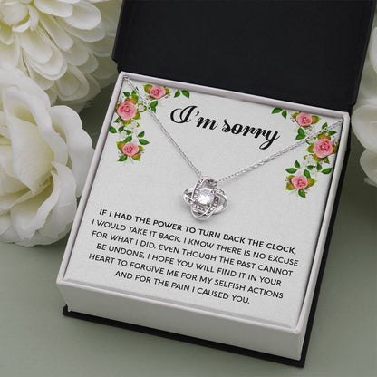 "I AM SORRY" - Love Knot Necklace