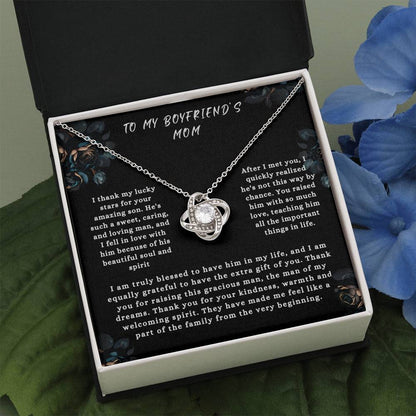 TO MY  BOYFRIEND'S MOM - "Thank you for raising this gracious man." - Love Knot Necklace