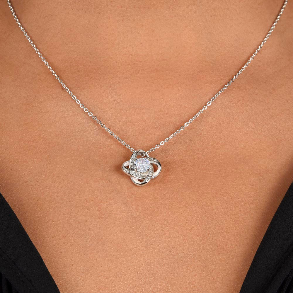 To My Granddaughter - "INTELLIGENT, STRONG, BEAUTIFUL and KIND ." - Interlocking Hearts Necklace