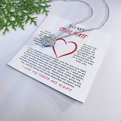 TO MY SOULMATE - "Every second with you feels like a gift." - Love Knot Necklace