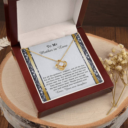 TO MY MOTHER IN LOVE - FROM YOUR NEW DAUGHTER - Love Knot Necklace