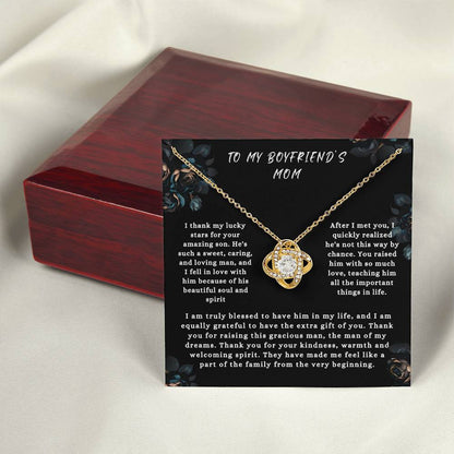 TO MY  BOYFRIEND'S MOM - "Thank you for raising this gracious man." - Love Knot Necklace