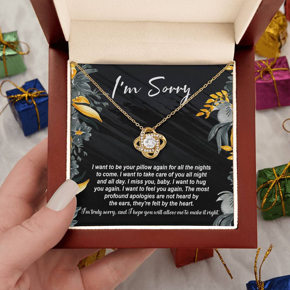 "I AM SORRY" - Love Knot Necklace