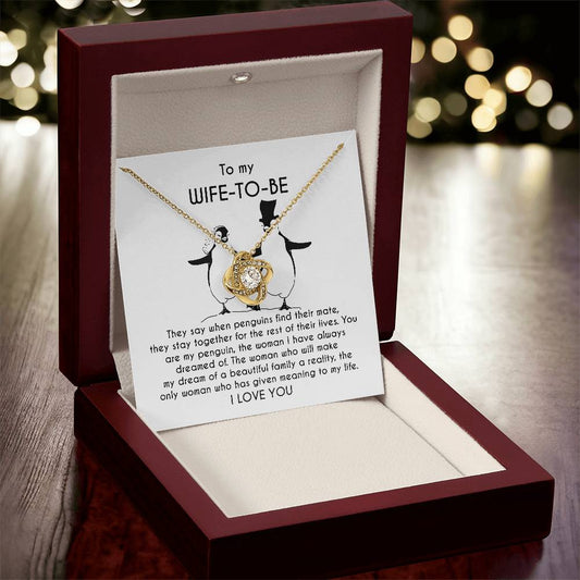 TO MY WIFE-TO-BE - FROM HUSBAND - Love Knot Necklace