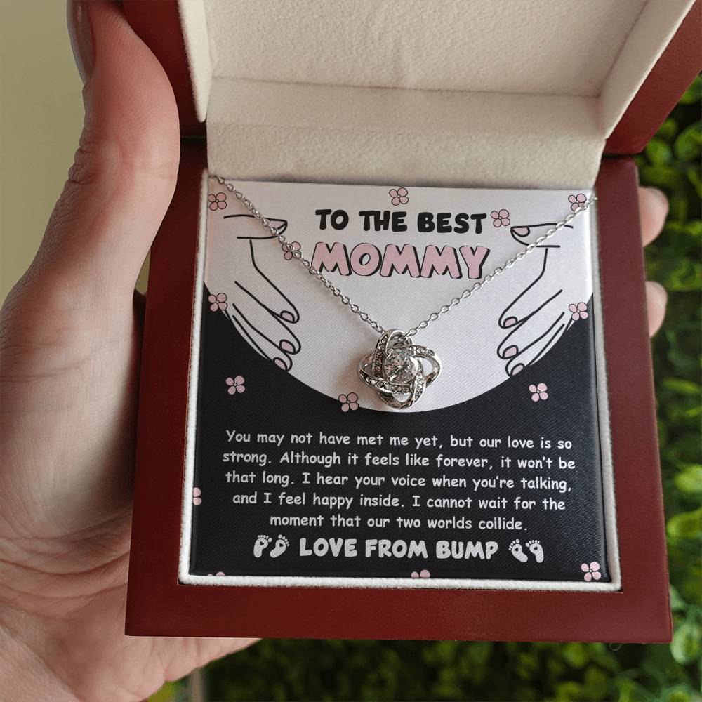 To The Best Mommy - "Love From Bump" - Love Knot Necklace