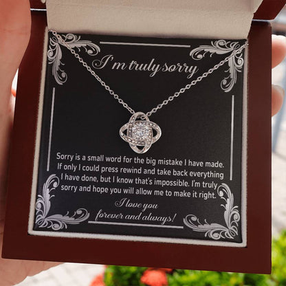 "I AM TRULY SORRY" - Love Knot Necklace