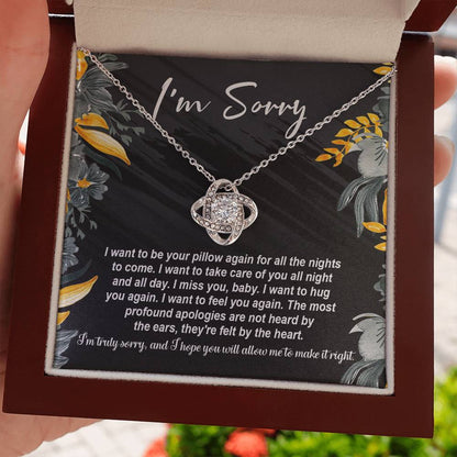 "I AM SORRY" - Love Knot Necklace