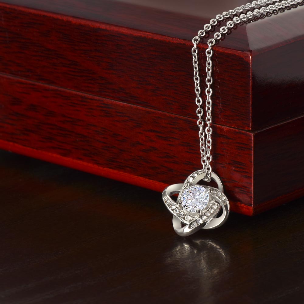 To My Mother-In-Law - "Tender Words, Warm Hugs and Love To Share." - Love Knot Necklace