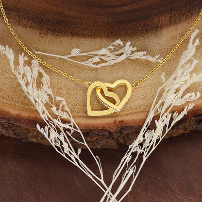 To My Beautiful Daughter - "I'll Love you Forever." - Interlocking Hearts Necklace