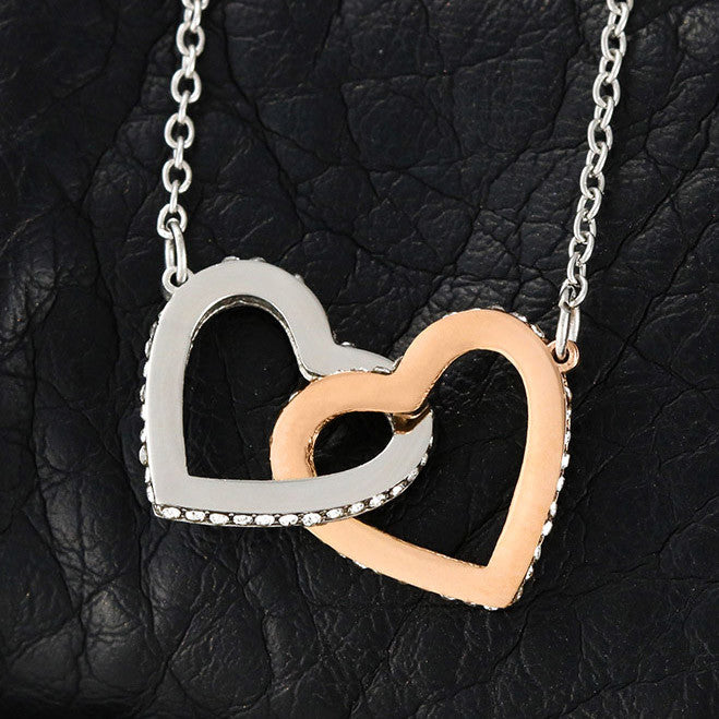 DAUGHTER - I WILL ALWAYS BE THERE FOR YOU. - Interlocking Hearts Necklace