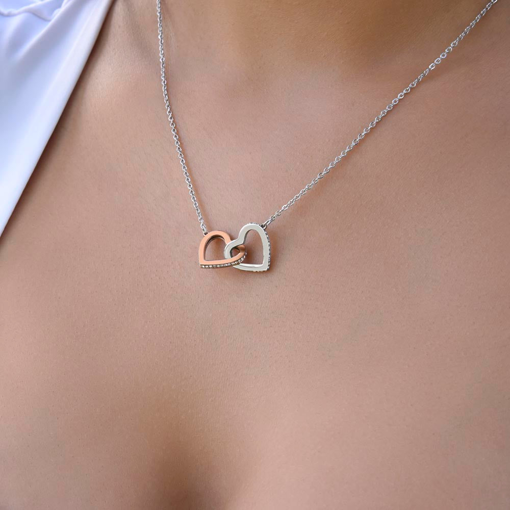 MOM - "SUPERB, MAGNIFICENT, OUTSTANDING, EXCEPTIONAL, DAZZLING." - Interlocking Hearts Necklace