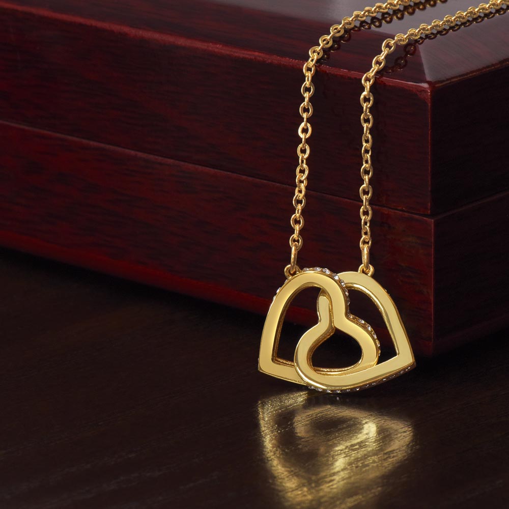 To My Incredible Mother-In-Law - "You Are The Queen Leading Our Family." - Interlocking Hearts Necklace