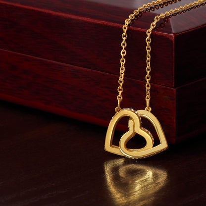 To My Mother-In-Law - "You Are My Mother By Heart." - Interlocking Hearts Necklace