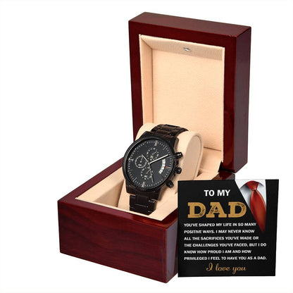 TO MY DAD - I LOVE YOU" - Men's Watch