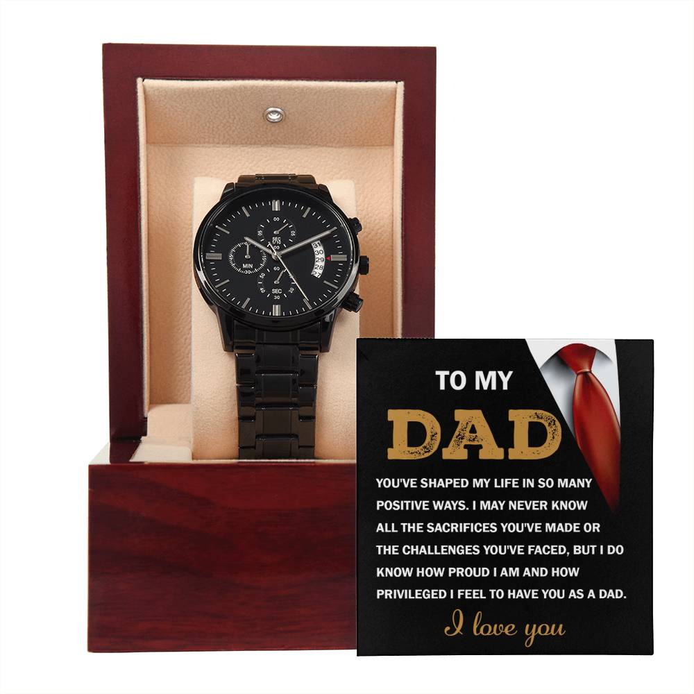 TO MY DAD - I LOVE YOU" - Men's Watch