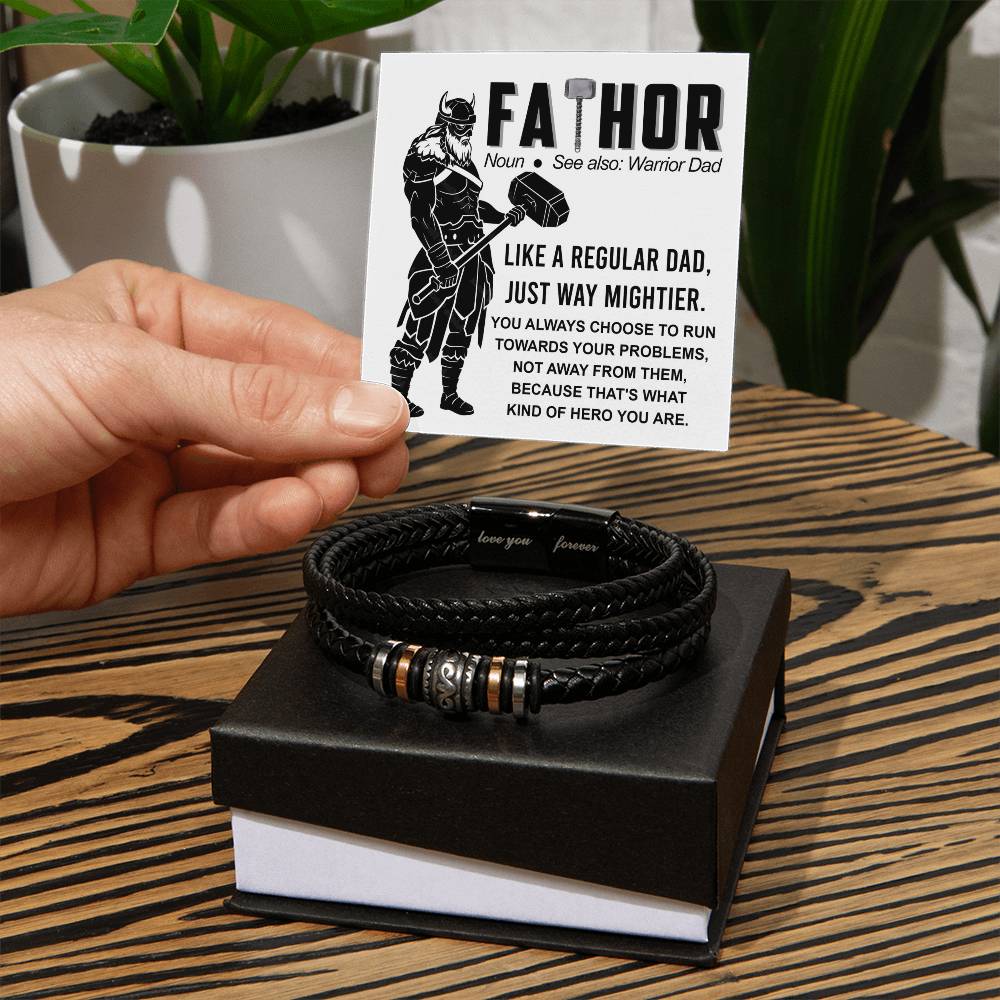 FATHOR - "WARRIOR DAD" - Love You Forever Bracelet