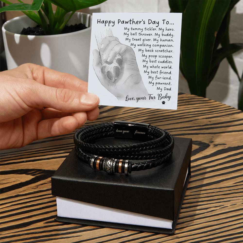 HAPPY PAWTHER'S DAY - "LOVE, YOUR FUR BABY" - Love You Forever Bracelet