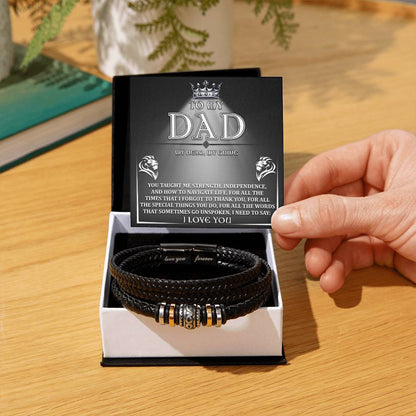 TO MY DAD -  "My Hero, My Guide" -  Bracelet Gift