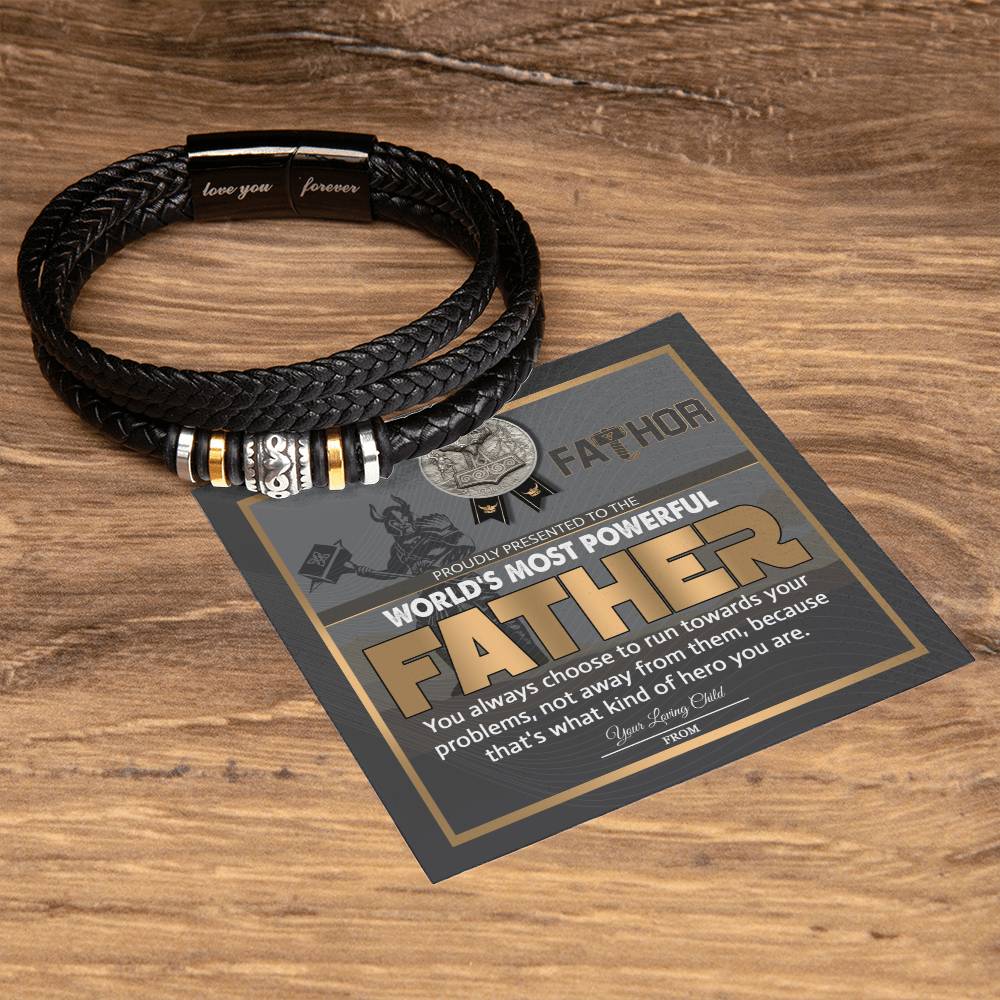 FATHOR - "WORLD'S MOST POWERFUL FATHER" - Love You Forever Bracelet