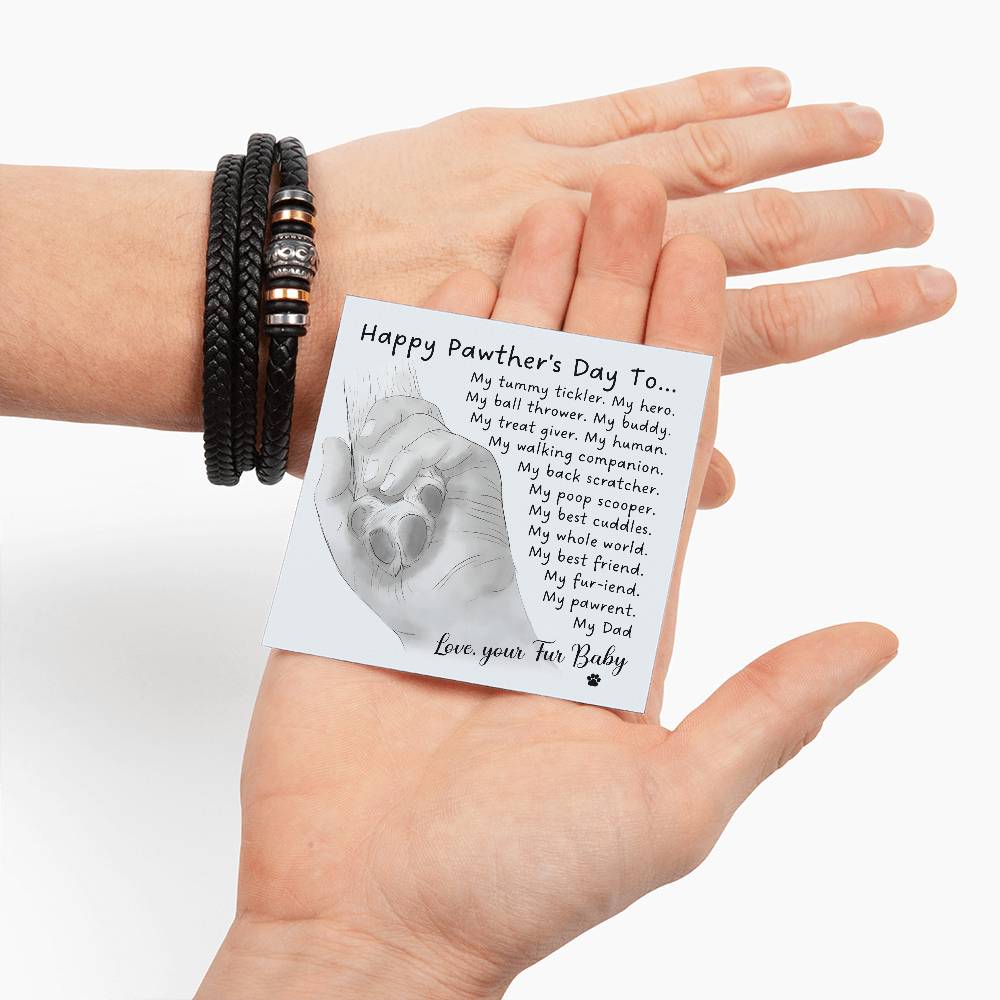 HAPPY PAWTHER'S DAY - "LOVE, YOUR FUR BABY" - Love You Forever Bracelet