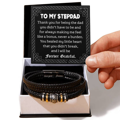 TO MY STEPDAD - "YOU HEALED MY LITTLE HEART." - Love You Forever Bracelet