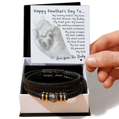 HAPPY PAWTHER'S DAY - "LOVE, YOUR FUR BABY" - Love You Forever Bracelet