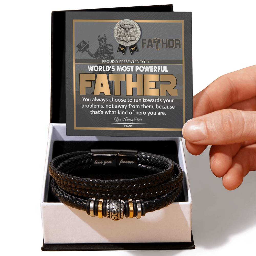 FATHOR - "WORLD'S MOST POWERFUL FATHER" - Love You Forever Bracelet