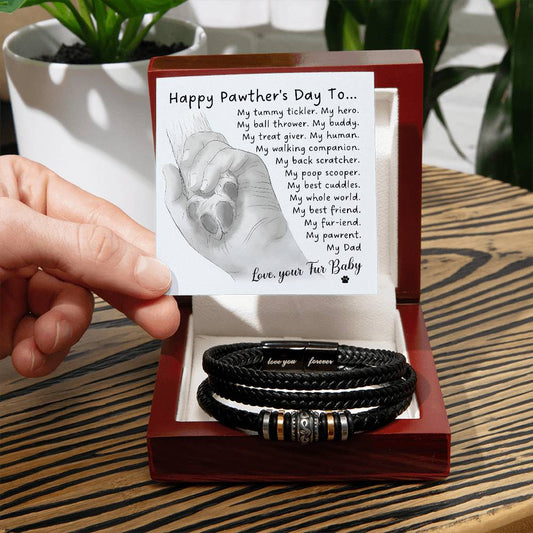 HAPPY PAWTHER'S DAY - "LOVE, YOUR FUR BABY" - Love You Forever Bracelet