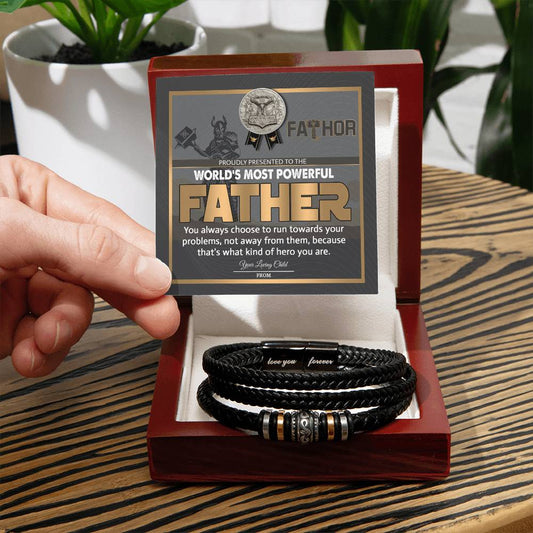 FATHOR - "WORLD'S MOST POWERFUL FATHER" - Love You Forever Bracelet