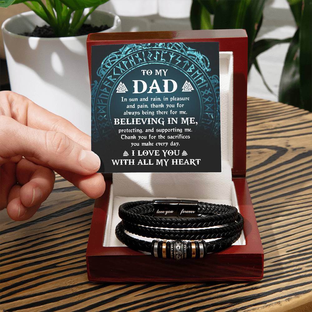 To My Dad - "Thank You For The Sacrifices You Make." -  Bracelet Gift