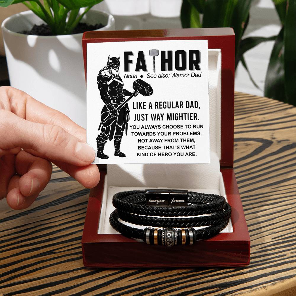 FATHOR - "WARRIOR DAD" - Love You Forever Bracelet