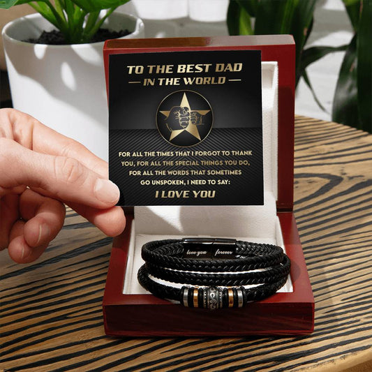 "TO THE BEST DAD IN THE WORLD" - BRACELET GIFT