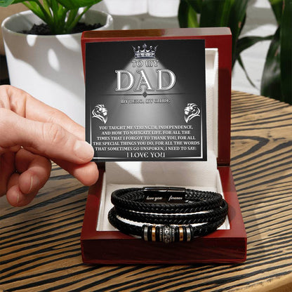 TO MY DAD -  "My Hero, My Guide" -  Bracelet Gift