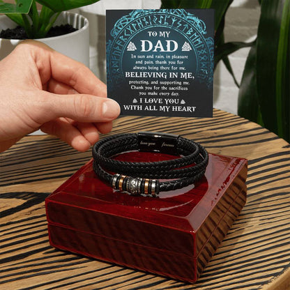 To My Dad - "Thank You For The Sacrifices You Make." -  Bracelet Gift