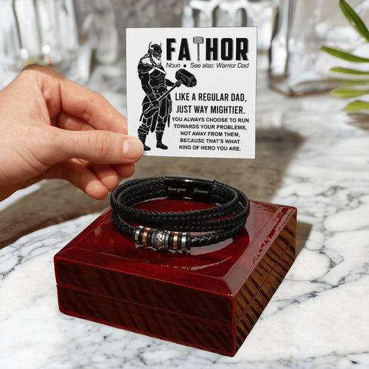 FATHOR - "WARRIOR DAD" - Love You Forever Bracelet